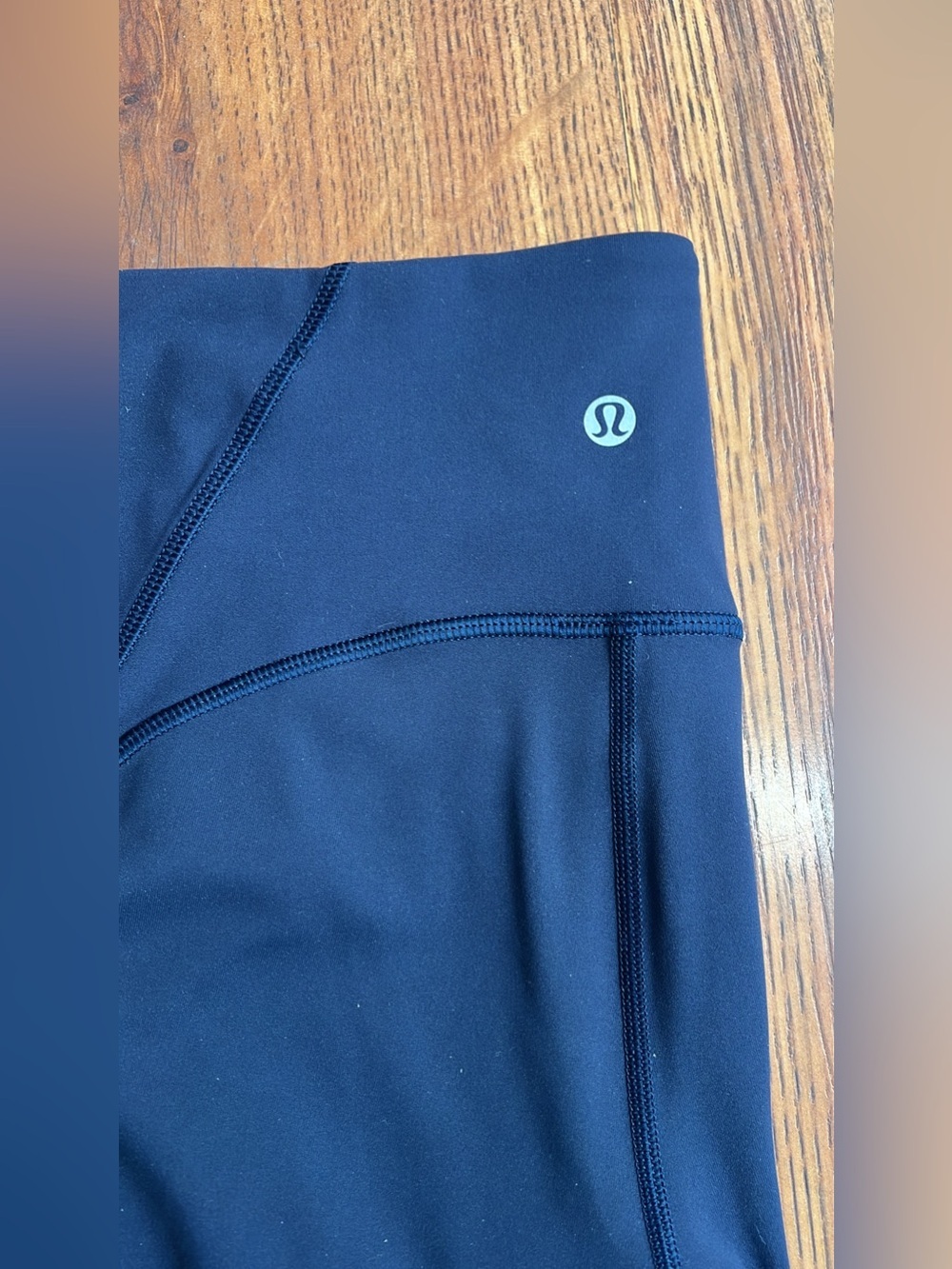 Lululemon Navy Blue Crop Leggings High Rise Capri Yoga Athletic Pants - Picture 7 of 7